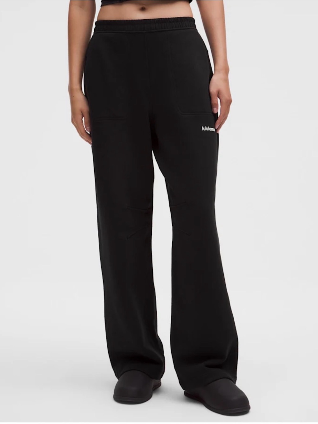 Loungeful Classic-Fit High-Rise Sweatpant Black Size Large